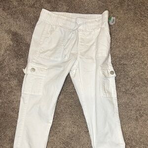 VIP White Cargo Track Jogger Pants Size 7-8